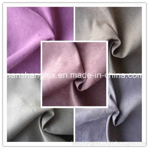 Poly Woven Suede Functional Brushed Upholstery Fabric for Sofa (HS)